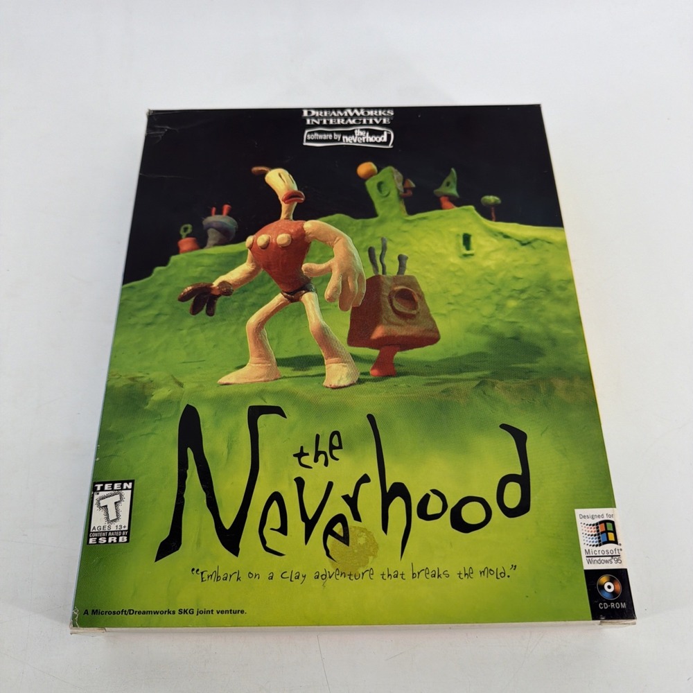 The Neverhood Dreamworks/Windows 95 CD-ROM PC Video Game CIB